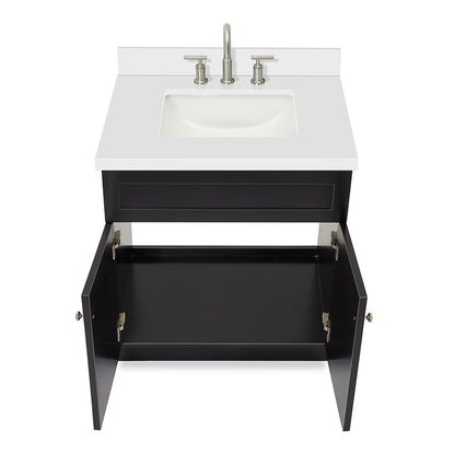 Bradford 30-Inch Black bathroom vanity on white background – product photo 2