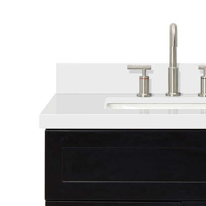 Bradford 30-Inch Black bathroom vanity on white background – product photo 4