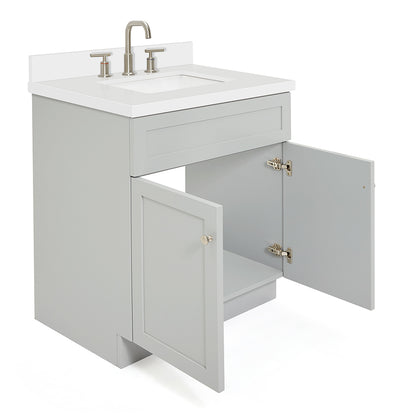 Bradford 30-Inch Grey bathroom vanity on white background – product photo 1