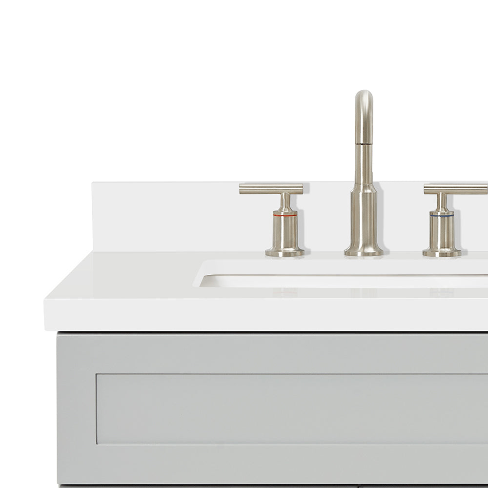 Bradford 30-Inch Grey bathroom vanity on white background – product photo 5