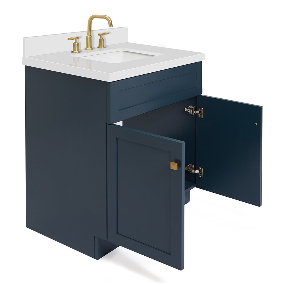 Bradford 30-Inch Midnight Blue bathroom vanity on white background – product photo 1