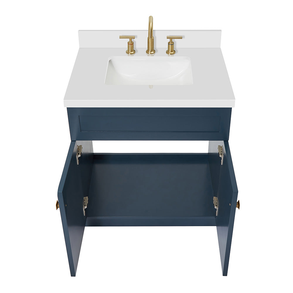 Bradford 30-Inch Midnight Blue bathroom vanity on white background – product photo 2