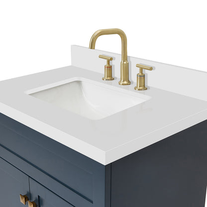 Bradford 30-Inch Midnight Blue bathroom vanity on white background – product photo 5