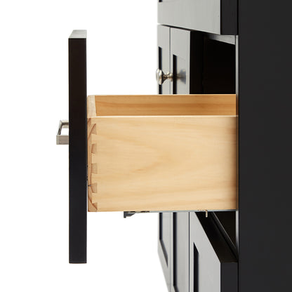 Bradford 36-inch Black base cabinet on detail 1