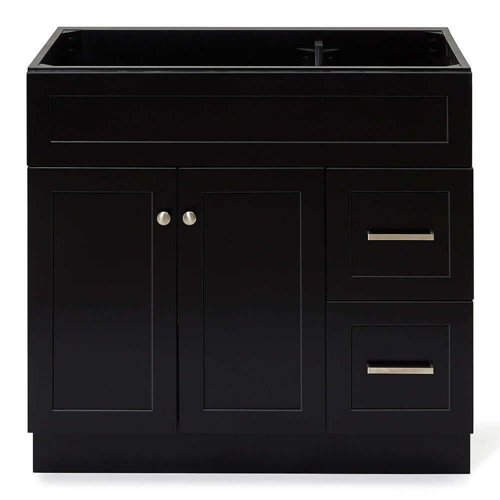 Bradford 36-inch Black base cabinet on white back ground front view main image