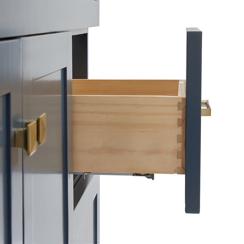 Bradford 36-inch Midnight Blue base cabinet on detail 1