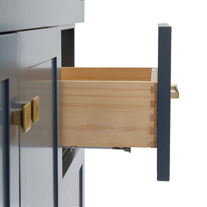 Bradford 36-inch Midnight Blue base cabinet on detail 1