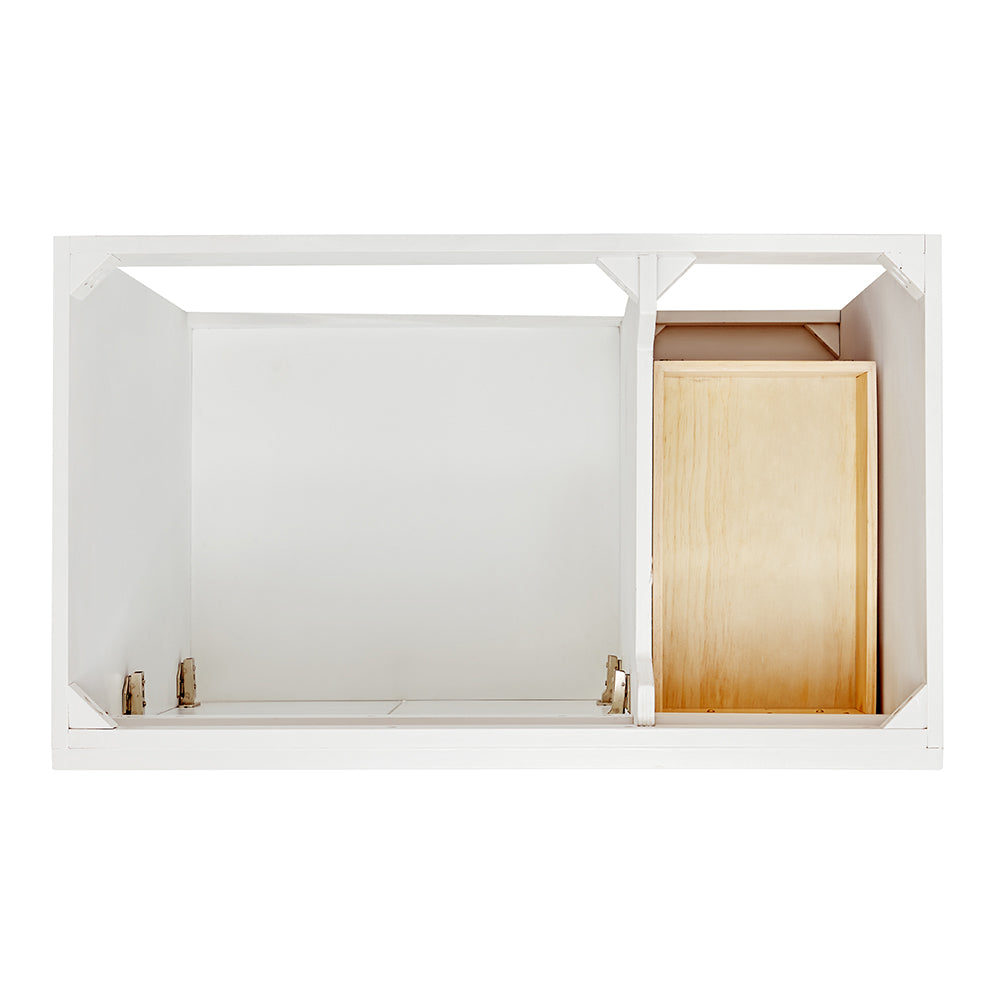 Bradford 36-inch White base cabinet on white back ground top down