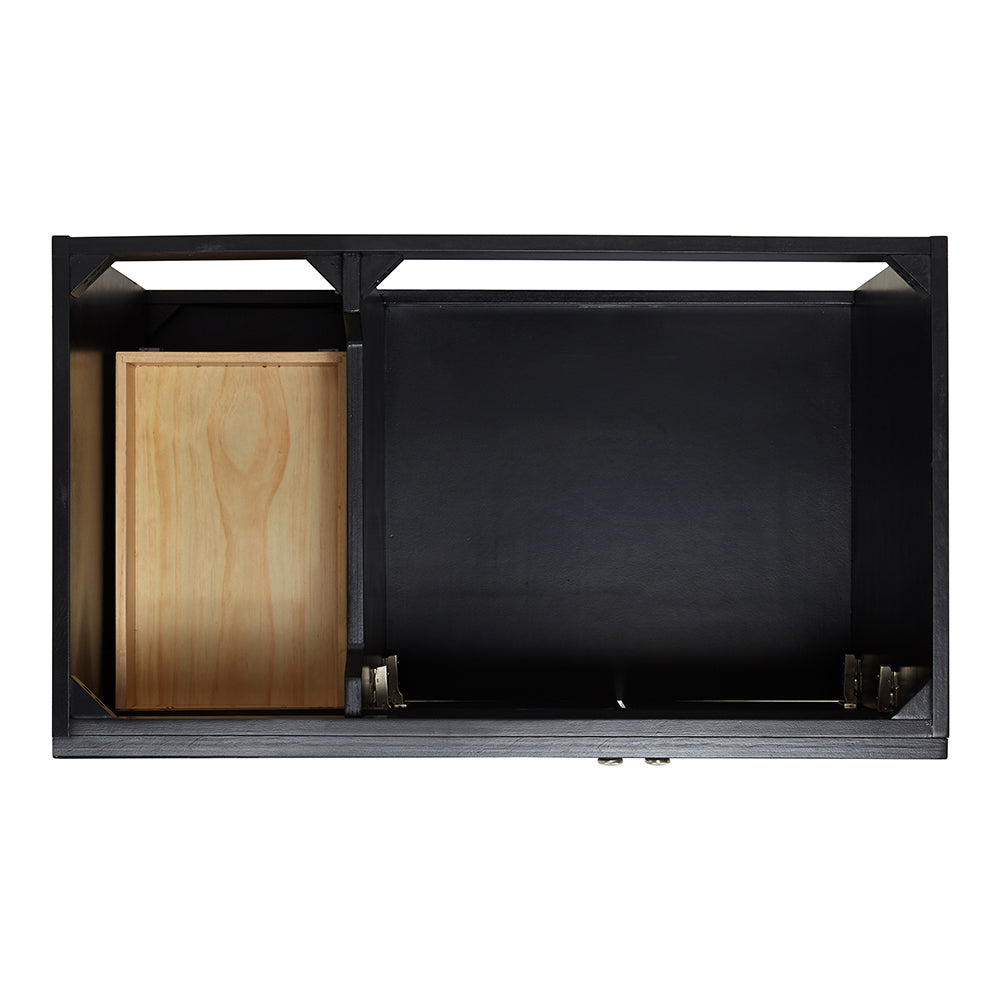 Bradford 36-inch Black base cabinet on white back ground top down