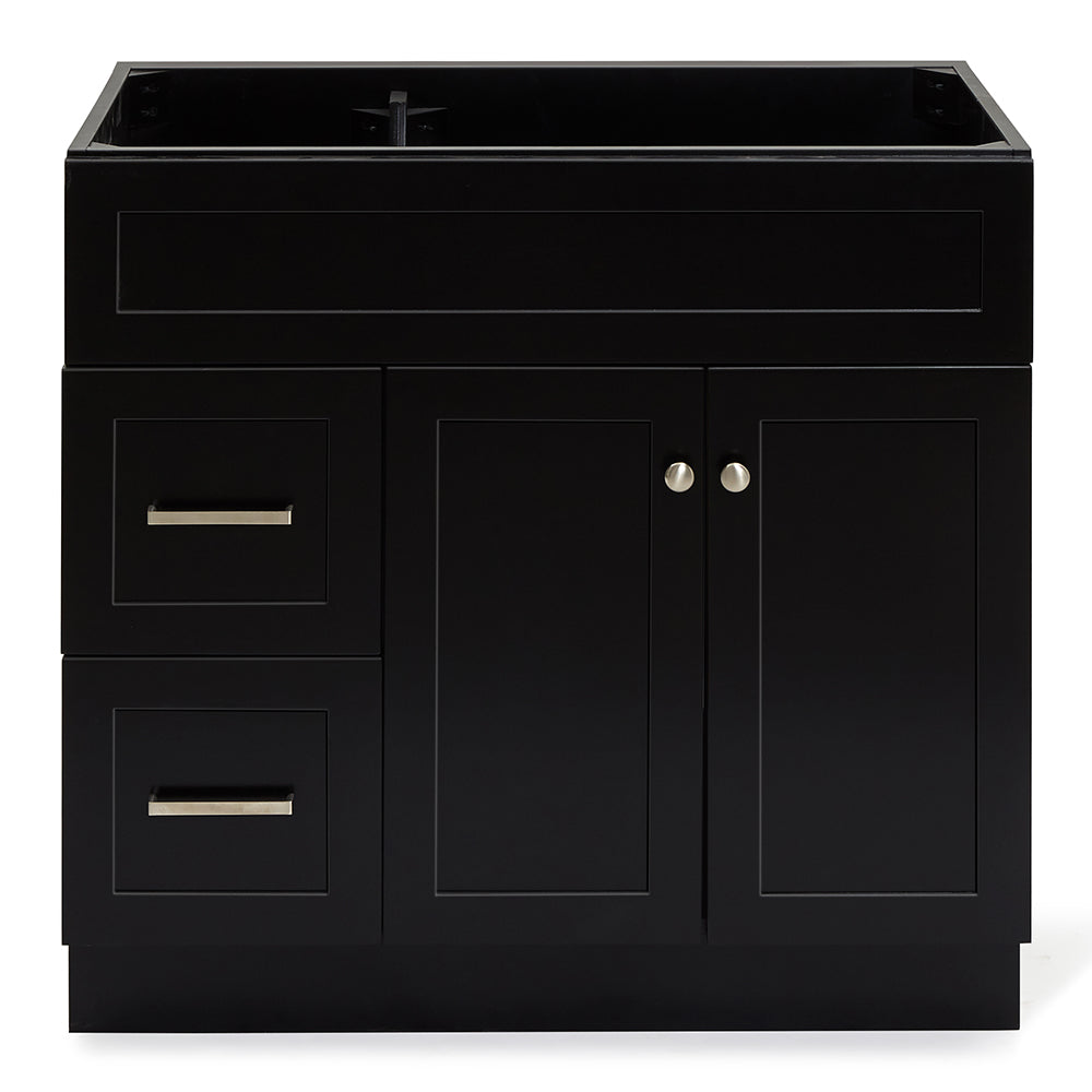 Bradford 36-inch Black base cabinet on white back ground front view main image