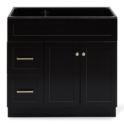 Bradford 36-inch Black base cabinet on white back ground front view main image