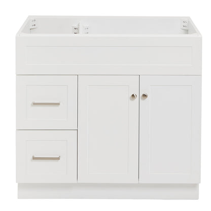 Bradford 36-inch White base cabinet on white back ground front view main image