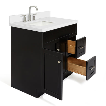 Bradford 36-Inch Black bathroom vanity on white background – product photo 1