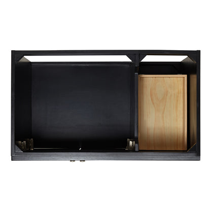 Bradford 36-Inch Black bathroom vanity on white background – product photo 3