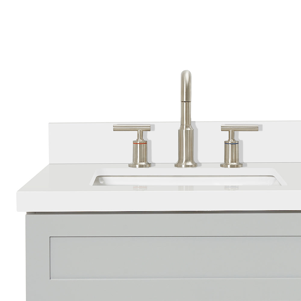 Bradford 36-Inch Grey bathroom vanity on white background – product photo 5