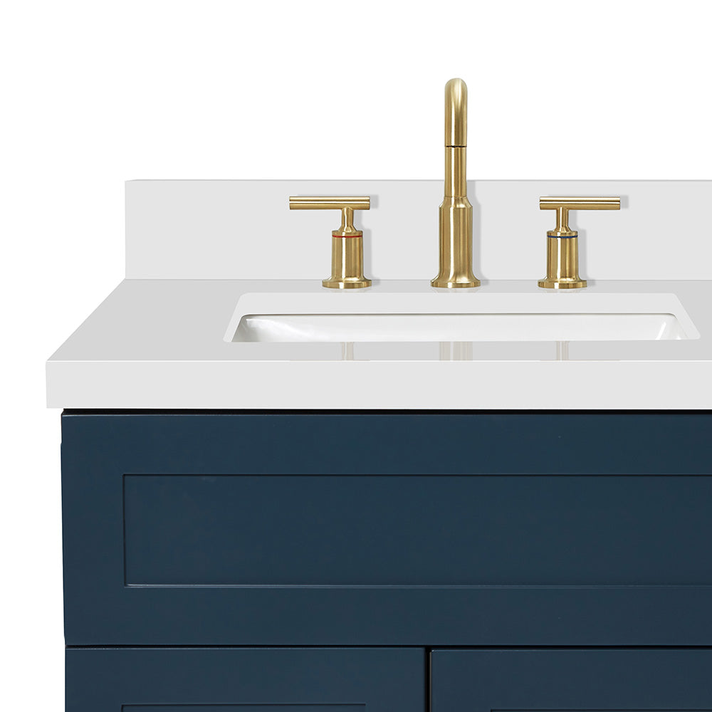 Bradford 36-Inch Midnight Blue bathroom vanity on white background – product photo 5