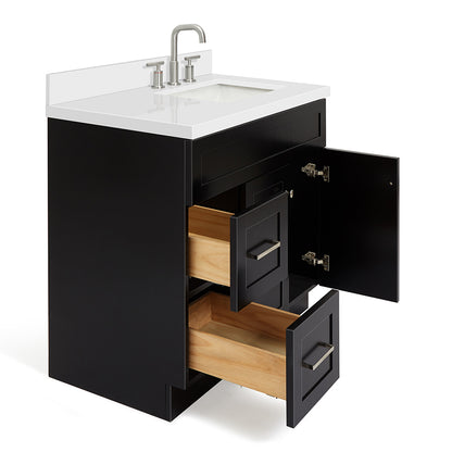 Bradford 36-Inch Black bathroom vanity on white background – product photo 1