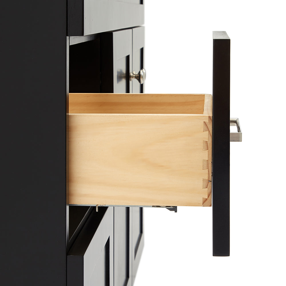 Bradford 36-Inch Black bathroom vanity on white background – product photo 4
