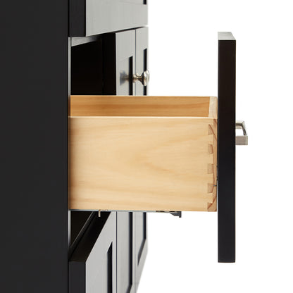 Bradford 36-Inch Black bathroom vanity on white background – product photo 4