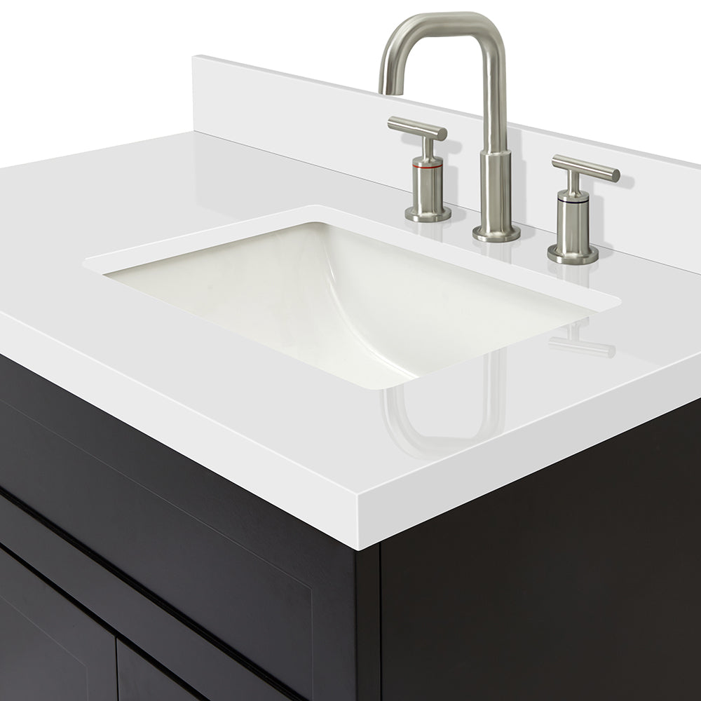 Bradford 36-Inch Black bathroom vanity on white background – product photo 5
