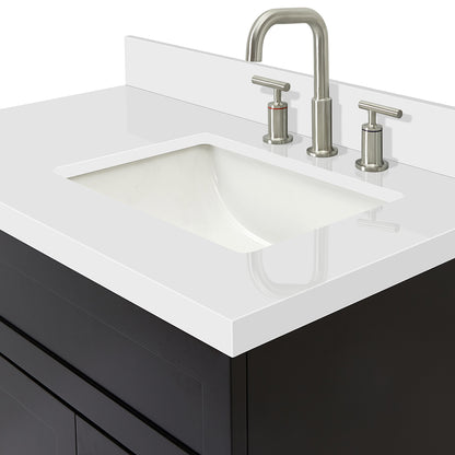 Bradford 36-Inch Black bathroom vanity on white background – product photo 5