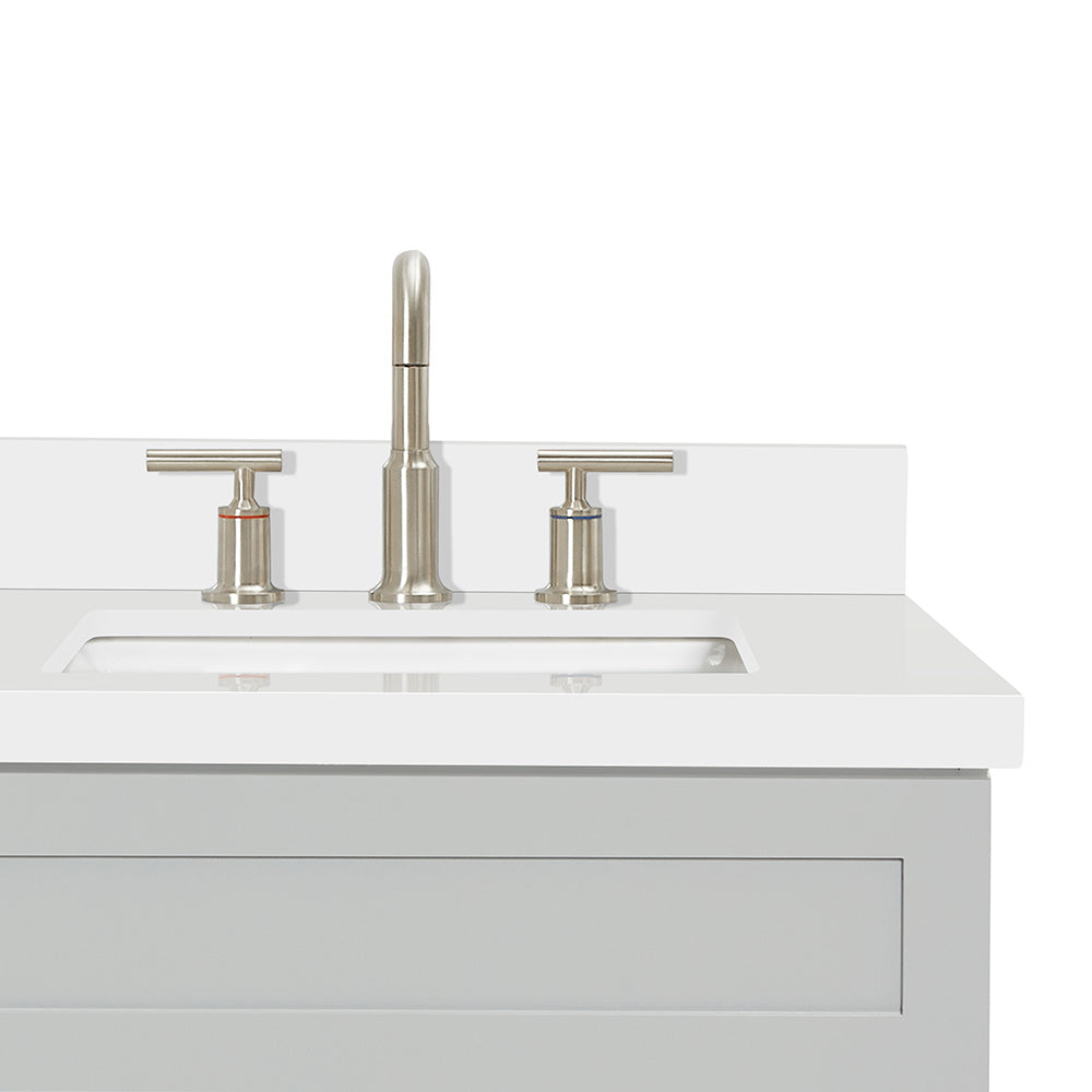 Bradford 36-Inch Grey bathroom vanity on white background – product photo 5