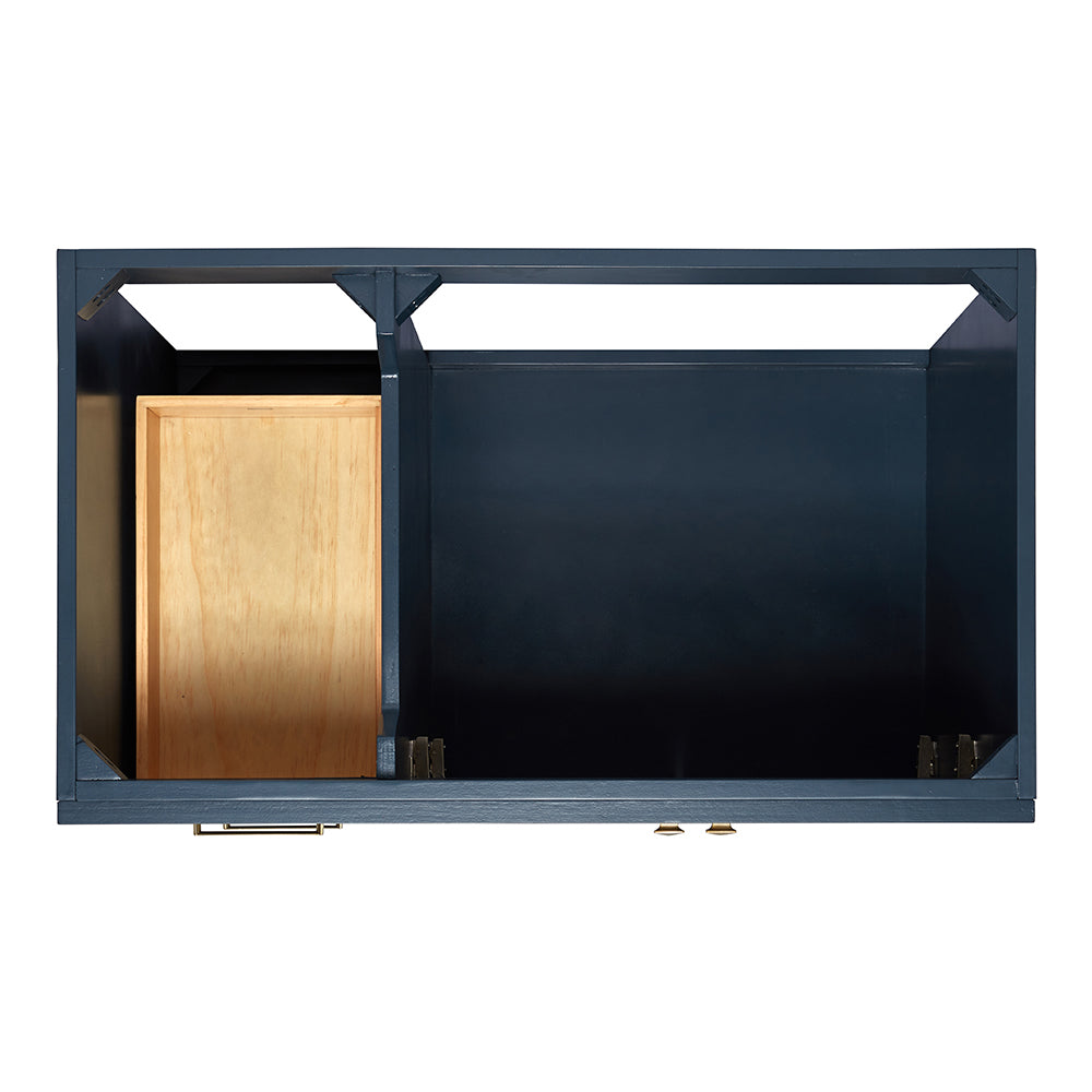 Bradford 36-Inch Midnight Blue bathroom vanity on white background – product photo 3