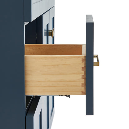Bradford 36-Inch Midnight Blue bathroom vanity on white background – product photo 4