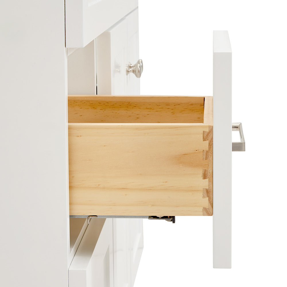 Bradford 36-Inch White bathroom vanity on white background – product photo 4