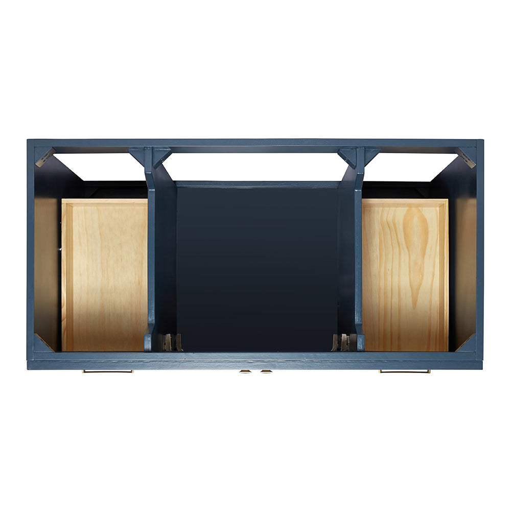 Bradford 42-inch Midnight Blue base cabinet on white back ground top down