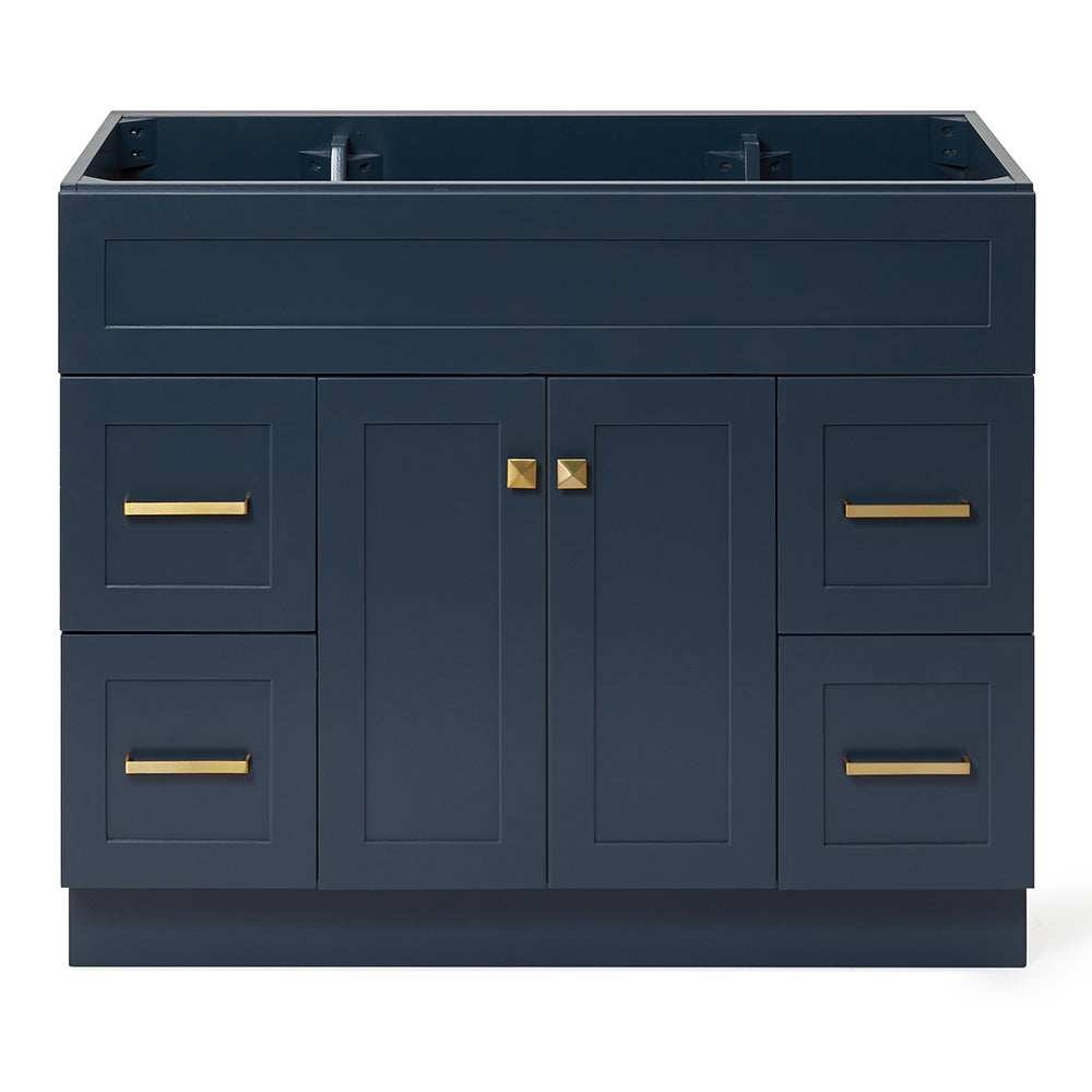 Bradford 42-inch Midnight Blue base cabinet on white back ground front view main image