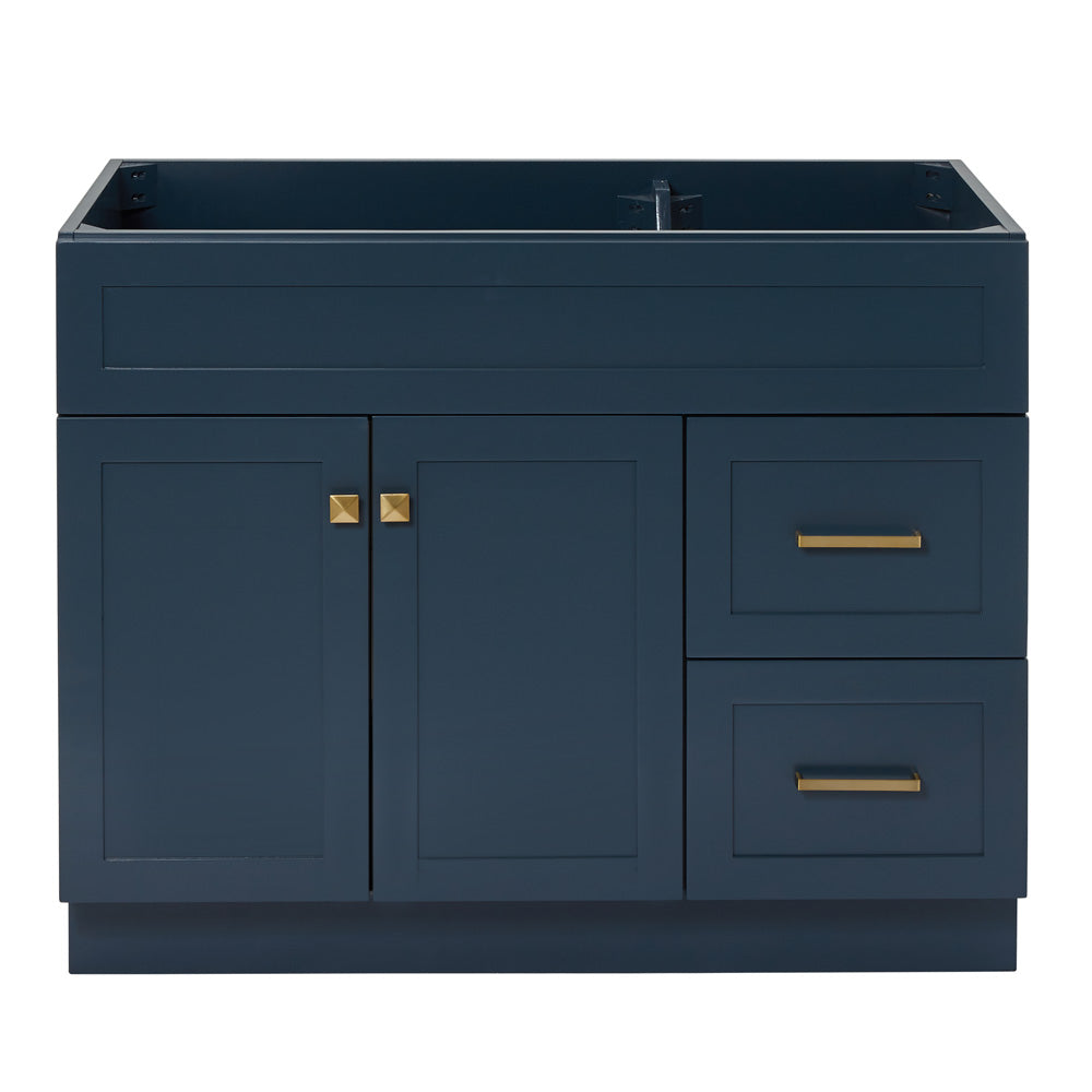 Bradford 42-inch Midnight Blue base cabinet on white back ground front view main image