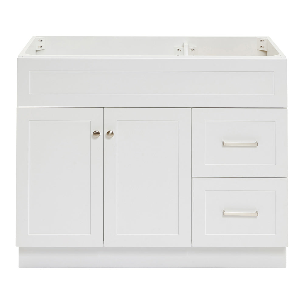 Bradford 42-inch White base cabinet on white back ground front view main image