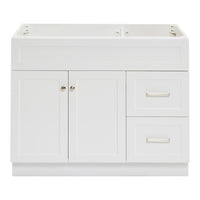 Bradford 42-inch White base cabinet on white back ground front view main image