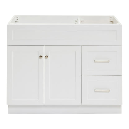 Bradford 42-inch White base cabinet on white back ground front view main image