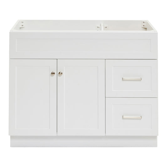 Bradford 42-inch White base cabinet on white back ground front view main image