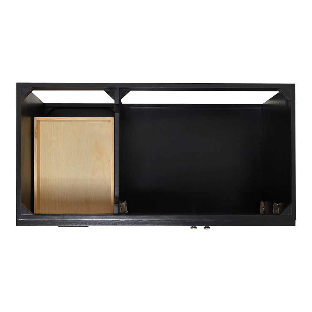 Bradford 42-inch Black base cabinet on white back ground top down