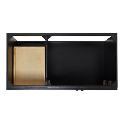Bradford 42-inch Black base cabinet on white back ground top down