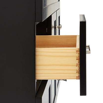 Bradford 42-inch Black base cabinet on detail 1