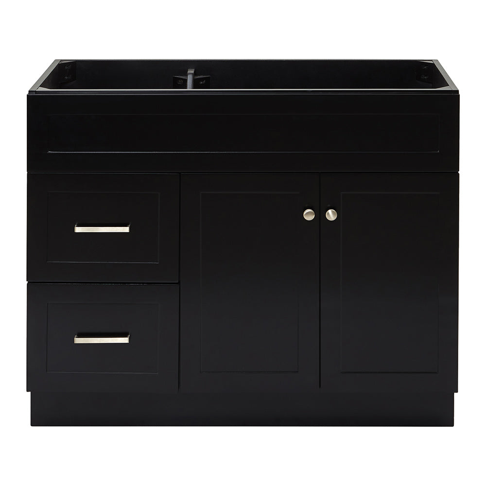 Bradford 42-inch Black base cabinet on white back ground front view main image