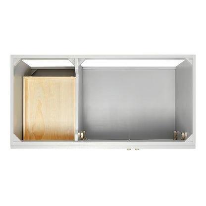 Bradford 42-inch Grey base cabinet on white back ground top down