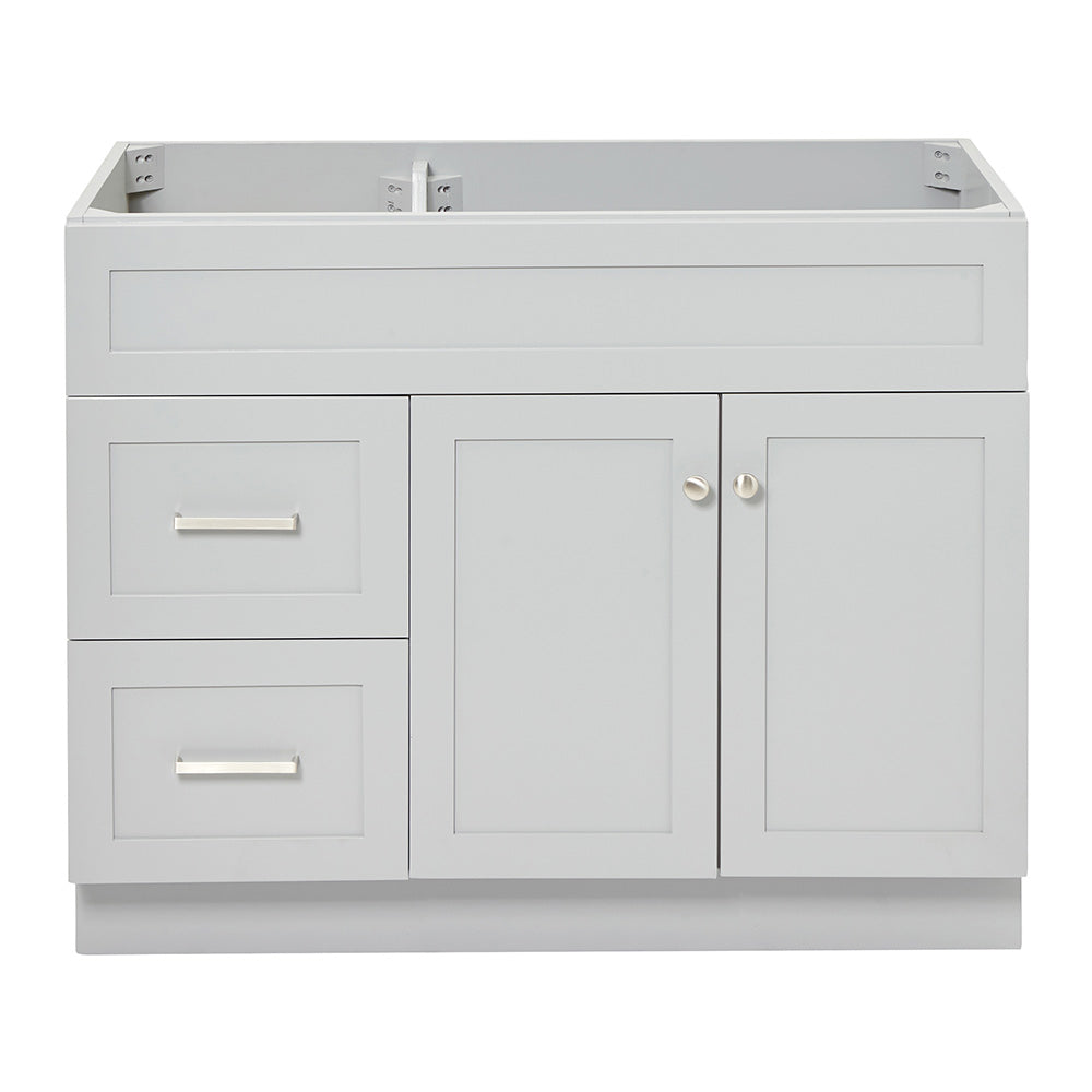 Bradford 42-inch Grey base cabinet on white back ground front view main image