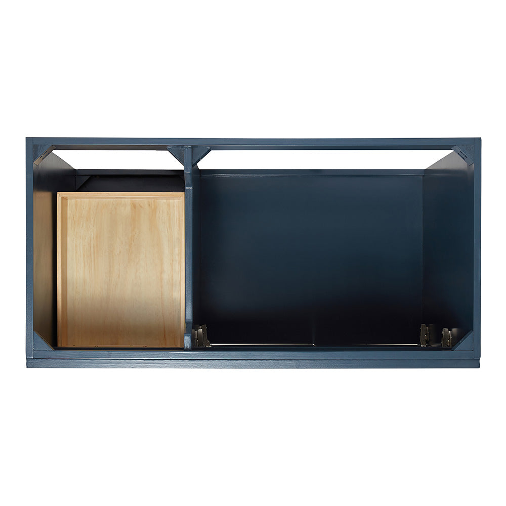 Bradford 42-inch Midnight Blue base cabinet on white back ground top down