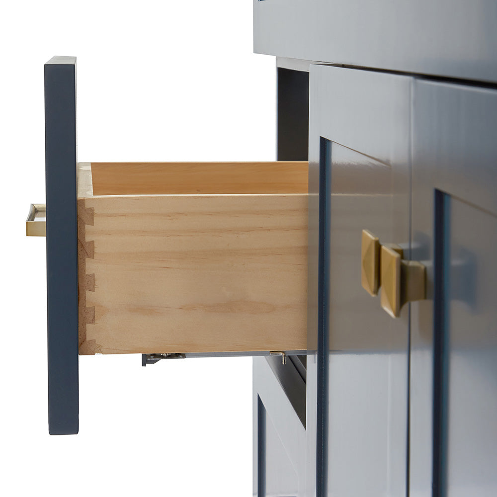 Bradford 42-inch Midnight Blue base cabinet on detail 1