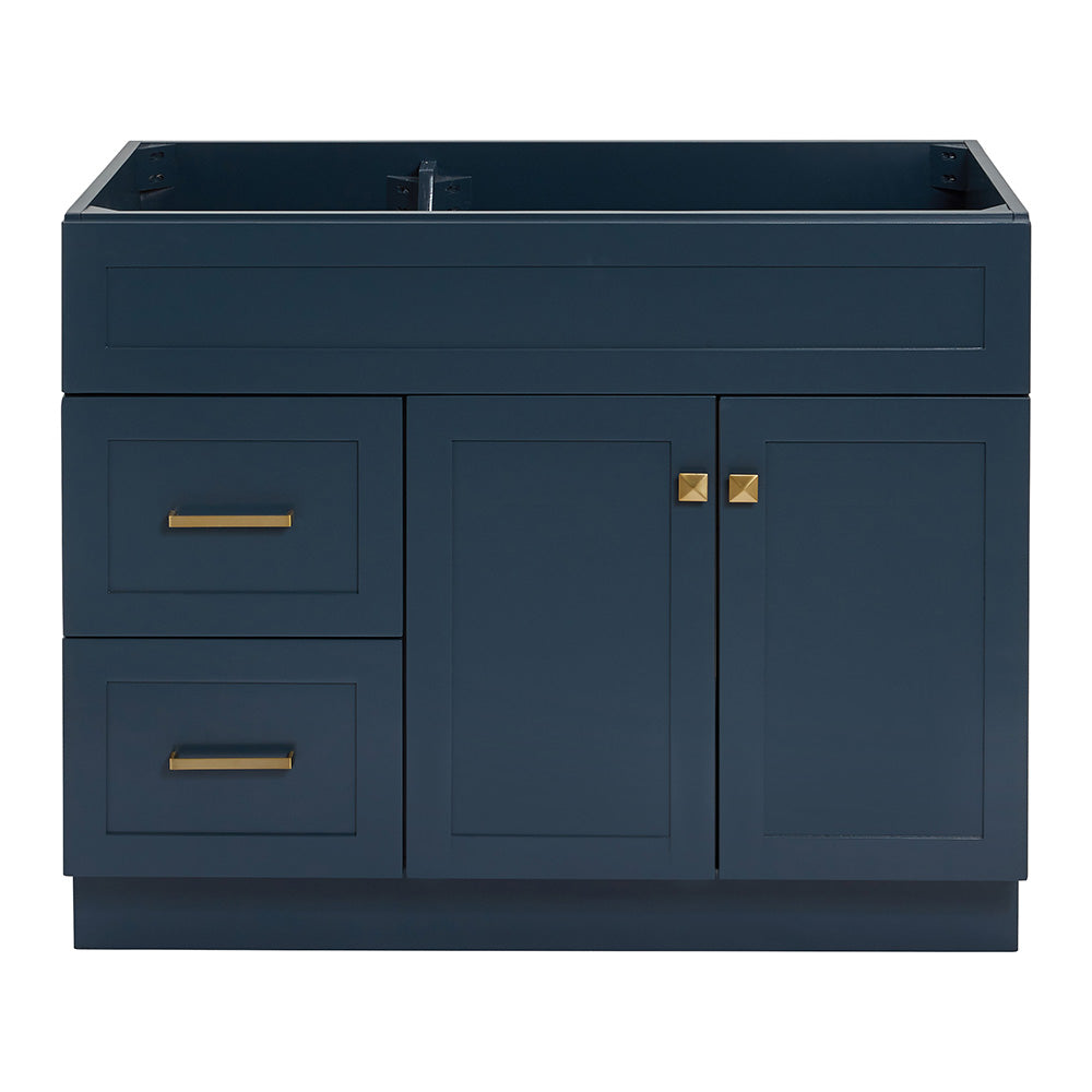 Bradford 42-inch Midnight Blue base cabinet on white back ground front view main image