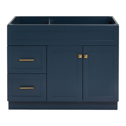 Bradford 42-inch Midnight Blue base cabinet on white back ground front view main image