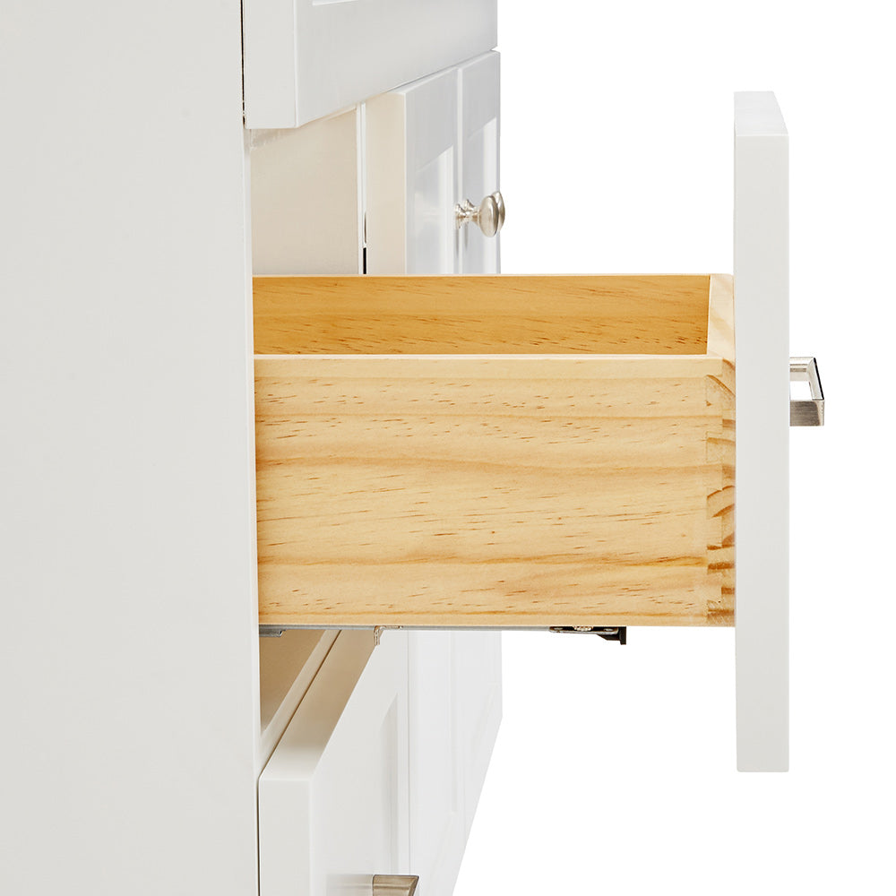 Bradford 42-inch White base cabinet on detail 1