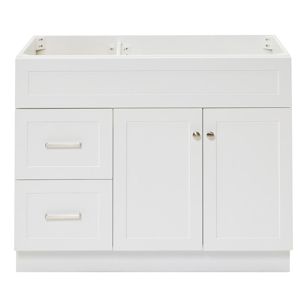 Bradford 42-inch White base cabinet on white back ground front view main image