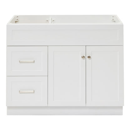 Bradford 42-inch White base cabinet on white back ground front view main image