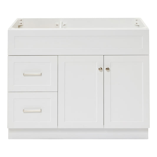 Bradford 42-inch White base cabinet on white back ground front view main image